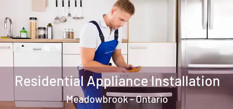 Residential Appliance Installation Meadowbrook - Ontario